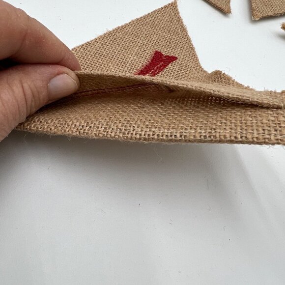 Christmas Advent Calendar Banner Jute Burlap Pocket Wall Decor Farmhouse Rustic - Picture 3 of 9